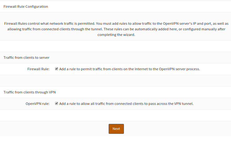 OpenVPN Firewall Rules