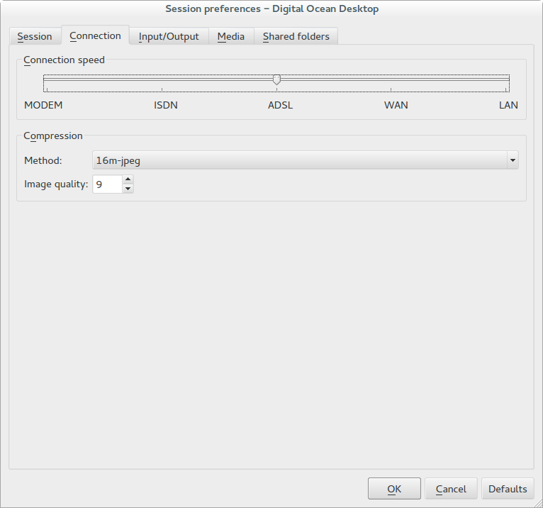 X2Go Connection Config